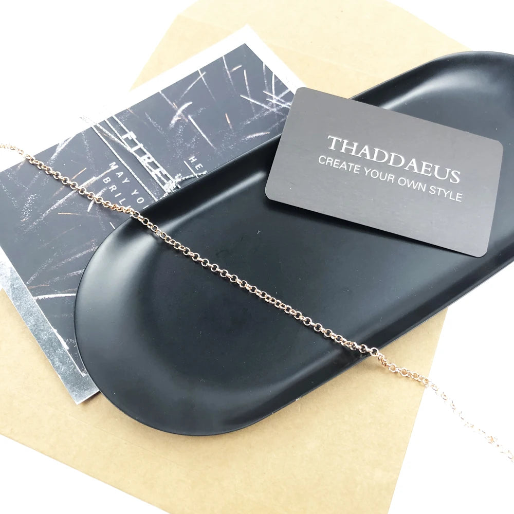 Round Belcher Chain Necklace,2017 Brand New  Strand Fashion Jewelry Europe Style Rose Gold  Bijoux Gift For Men Women