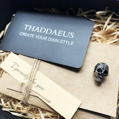 Beads Black Skull King Summer New 925 Sterling Silver Punk Charm Jewelry Accessories Gift For Women & Men