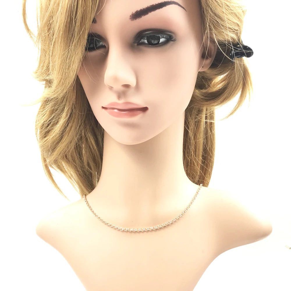 Round Belcher Chain Necklace,2017 Brand New  Strand Fashion Jewelry Europe Style Rose Gold  Bijoux Gift For Men Women
