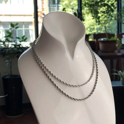 Karma Wheel Wire-cable Chain Necklace,Fashion Jewelry Europe 925 Sterling Silver Gift For Women Men