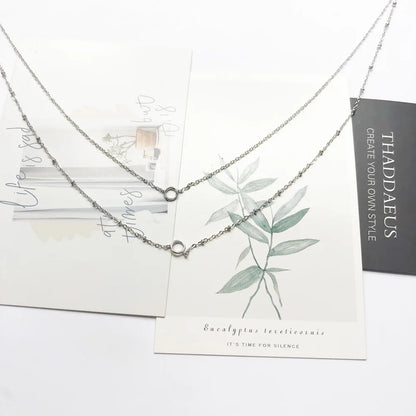 Charm Necklace Double Carriers,Spring Fashion Jewelry Europe 925 Sterling Silver Trendy Gift For Women Girls