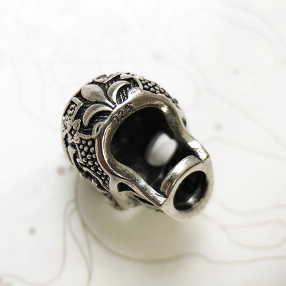 Beads Fleur-de-lis Lily Skull Rebel Street 925 Silver Europe Karma Jewelry Accessories