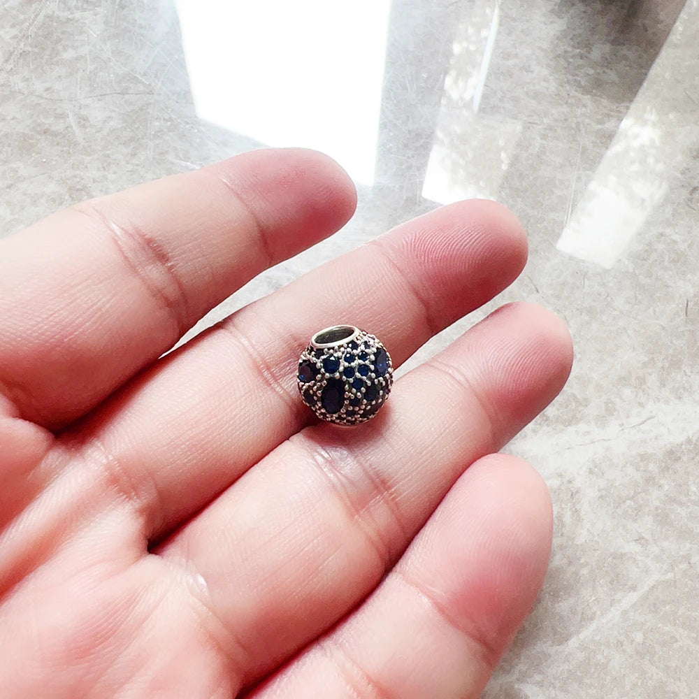 Bead Deep Ocean Pure 925 Sterling Silver Romantic Gift For Women Europe Feminine Karma Charms Jewelry Accessories