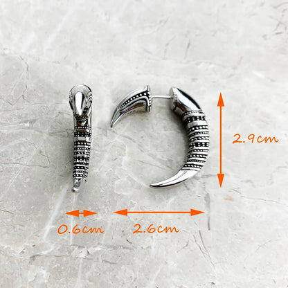 Earring Claw New Vintage 925 Sterling Silver Gift For Women High Quality Fine Jewelry