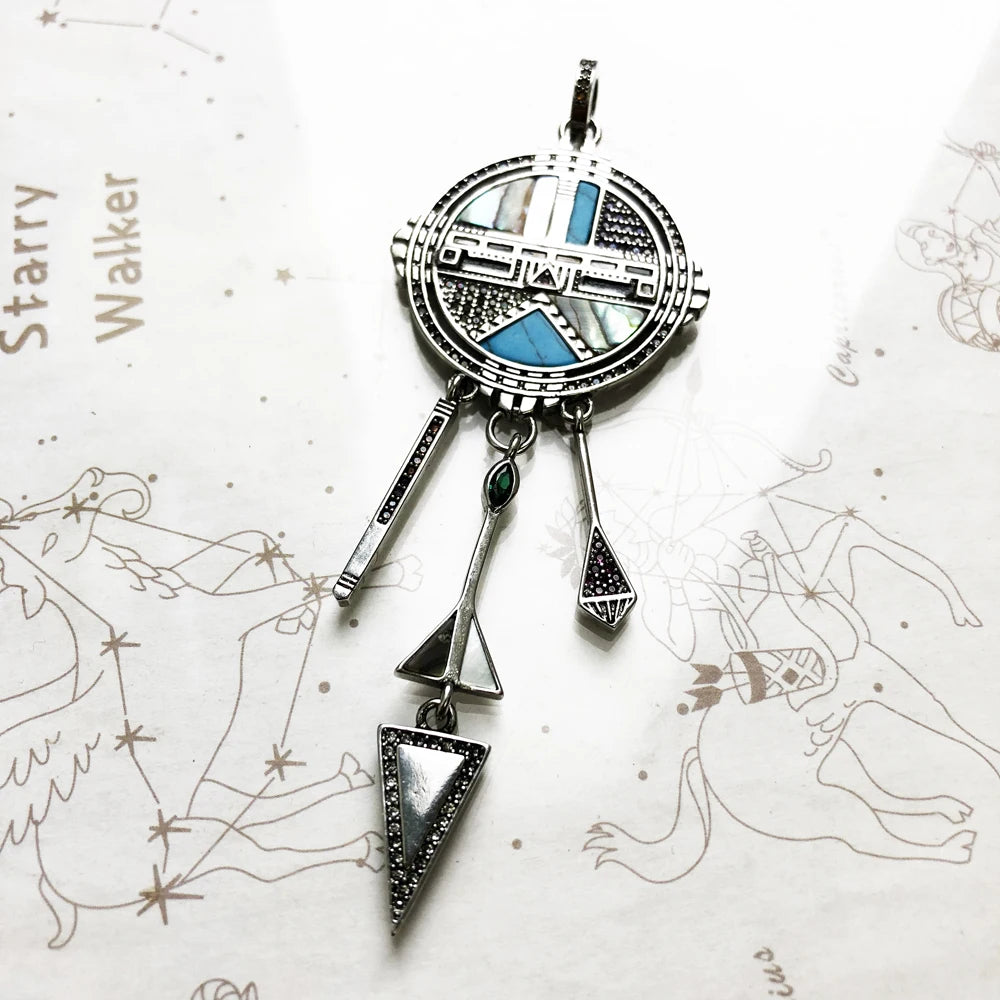 Amulet Magical Lucky Symbol Tree Flower Karma Whell Sun Bird Butterfly Pendants Jewelry 925 Sterling Silver Gift For Women Men