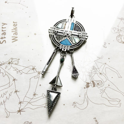 Amulet Magical Lucky Symbol Tree Flower Karma Whell Sun Bird Butterfly Pendants Jewelry 925 Sterling Silver Gift For Women Men