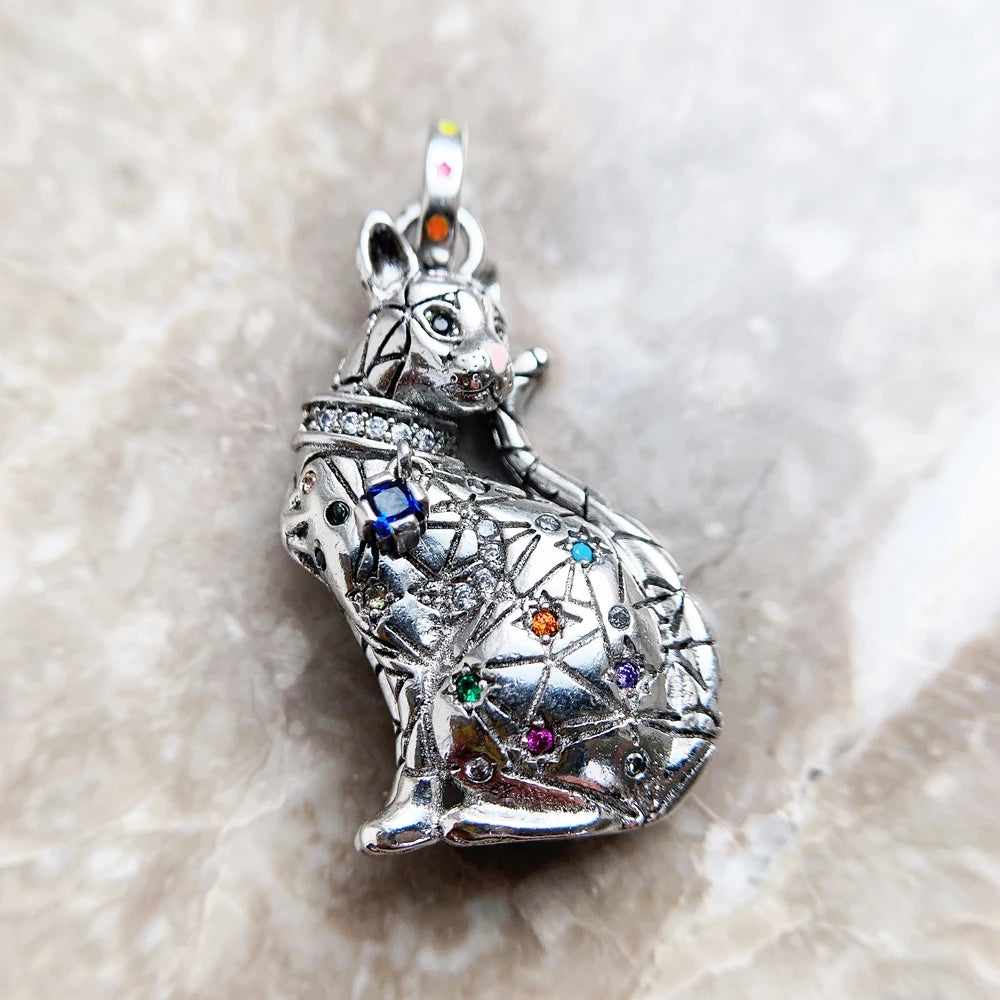 Amulet Magical Lucky Symbol Tree Flower Karma Whell Sun Bird Butterfly Pendants Jewelry 925 Sterling Silver Gift For Women Men