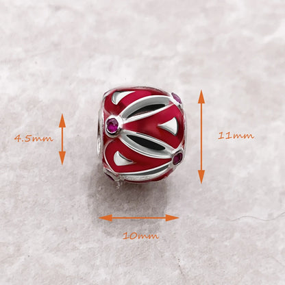 Beads Red Scale 925 Sterling Silver Gift For Women Men Europe Karma Charms Jewelry Accessories