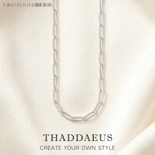 Charm Necklace Link Chain Winter New Fashion Jewelry Europe 925 Sterling Silver Gift For Women Men