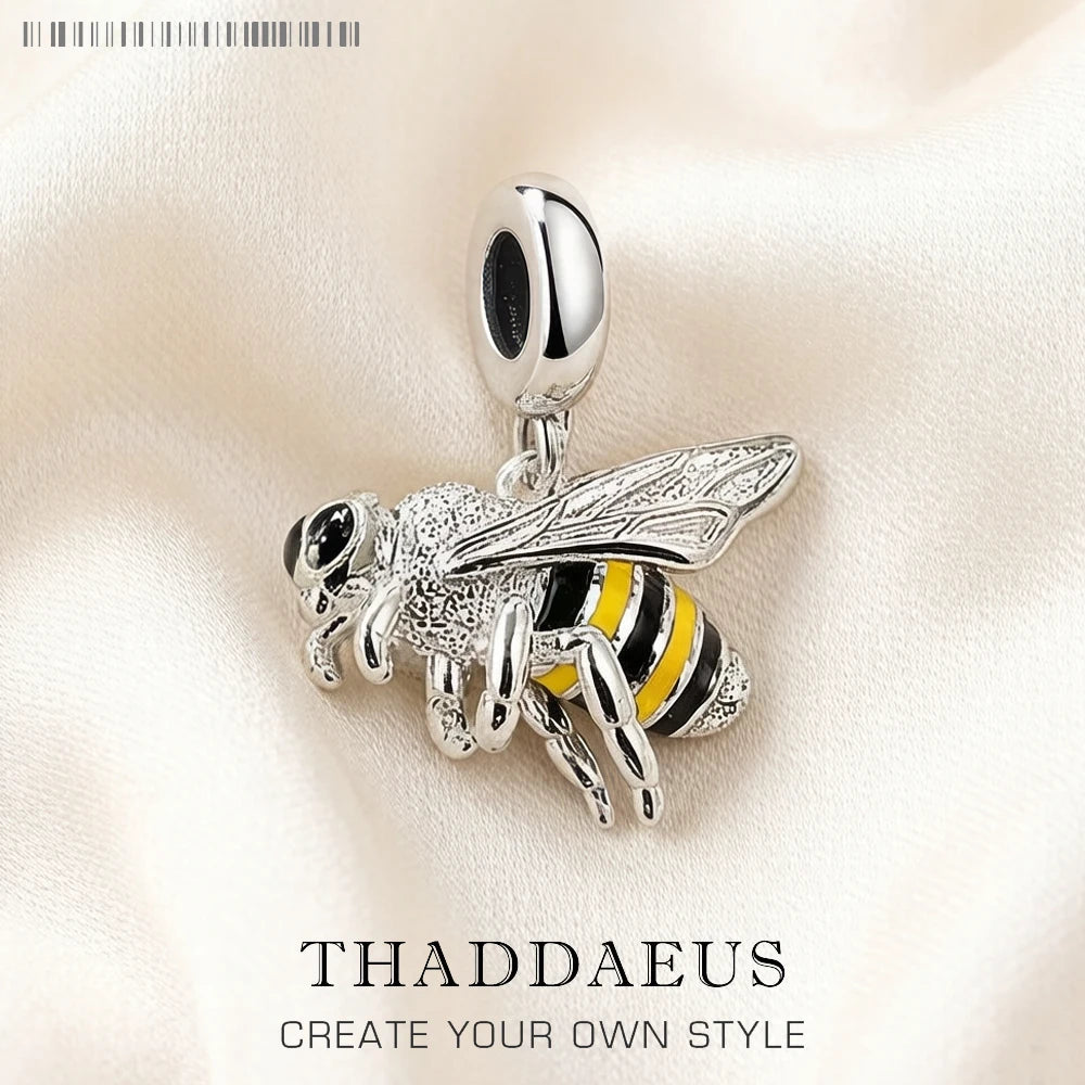 Real 925 Sterling Silver Fashion Jewelry Lovely Honey Bee Pendant Charm For Women Drop Shipping Wholesale