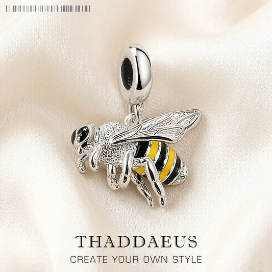 Real 925 Sterling Silver Fashion Jewelry Lovely Honey Bee Pendant Charm For Women Drop Shipping Wholesale