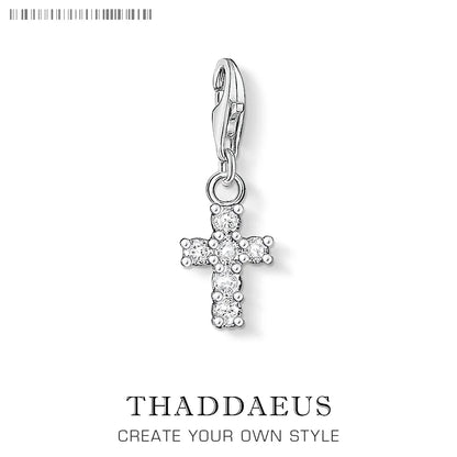 Cross Pendant 925 Sterling Silver Dangle Charm Women Vintage Fine Jewelry Powerful Elegance Gift