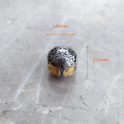 Bead Love Tree Gold, 925 Sterling Silver European DIY Jewelry Accessorie Lucky Charm Gift For Women Men