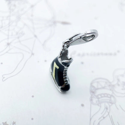 Dangle Charm Pendant Ice Skates For Women Men 925 Sterling Silver Sport Brand New Gift