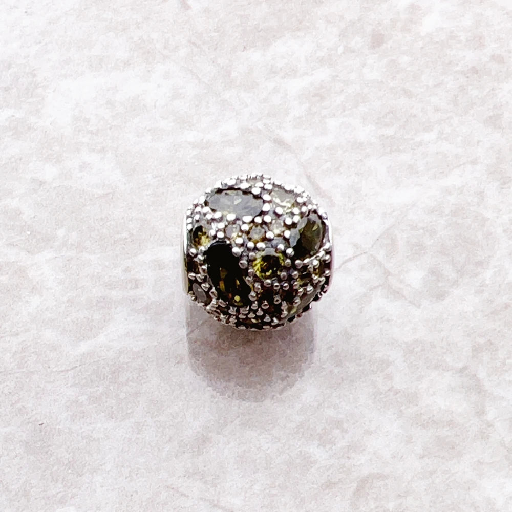 Bead Green Planet Solid 925 Sterling Silver Trendy Gift For Women Europe Feminine Karma Charms Jewelry Accessories