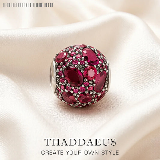 Beads Red Fire New Europe European DIY Jewelry 925 Sterling Silver Accessorie Gift For Women