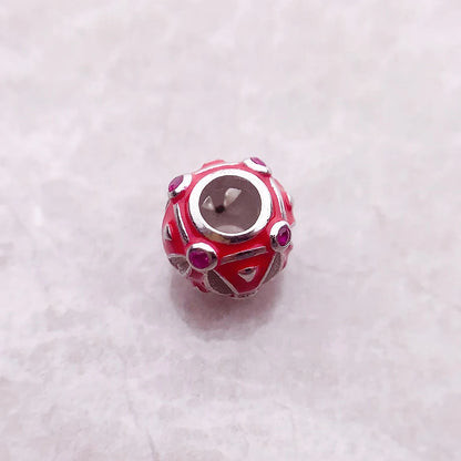 Beads Red Scale 925 Sterling Silver Gift For Women Men Europe Karma Charms Jewelry Accessories