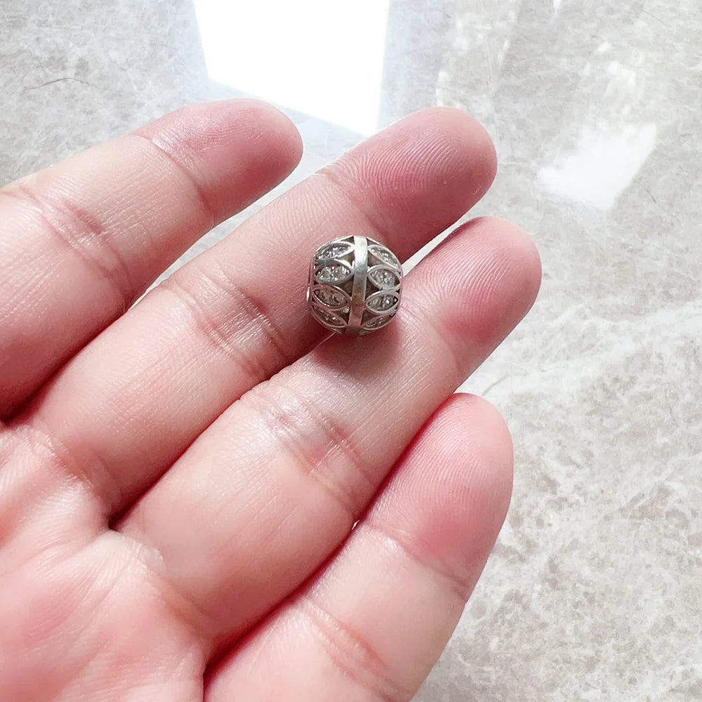 Bead Leaves 925 Sterling Silver Romantic Gift For Women Europe Feminine Karma Charms Jewelry Accessories