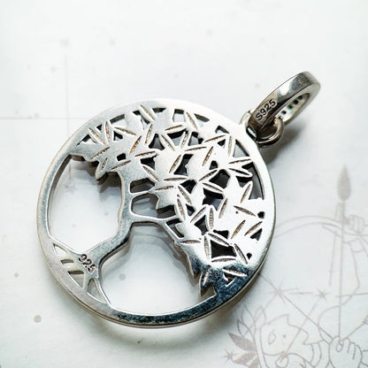 Amulet Magical Lucky Symbol Tree Flower Karma Whell Sun Bird Butterfly Pendants Jewelry 925 Sterling Silver Gift For Women Men