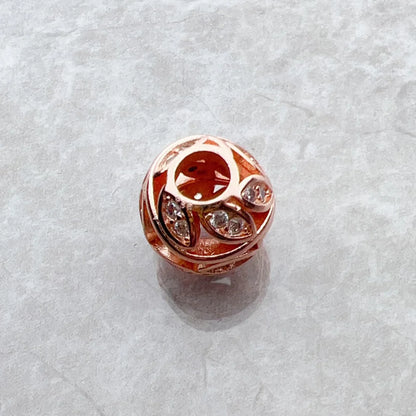 Bead Leaf Tendrils 925 Sterling Silver Rose Gold Color Romantic Gift For Women Europe Feminine Karma Charms Jewelry Accessories