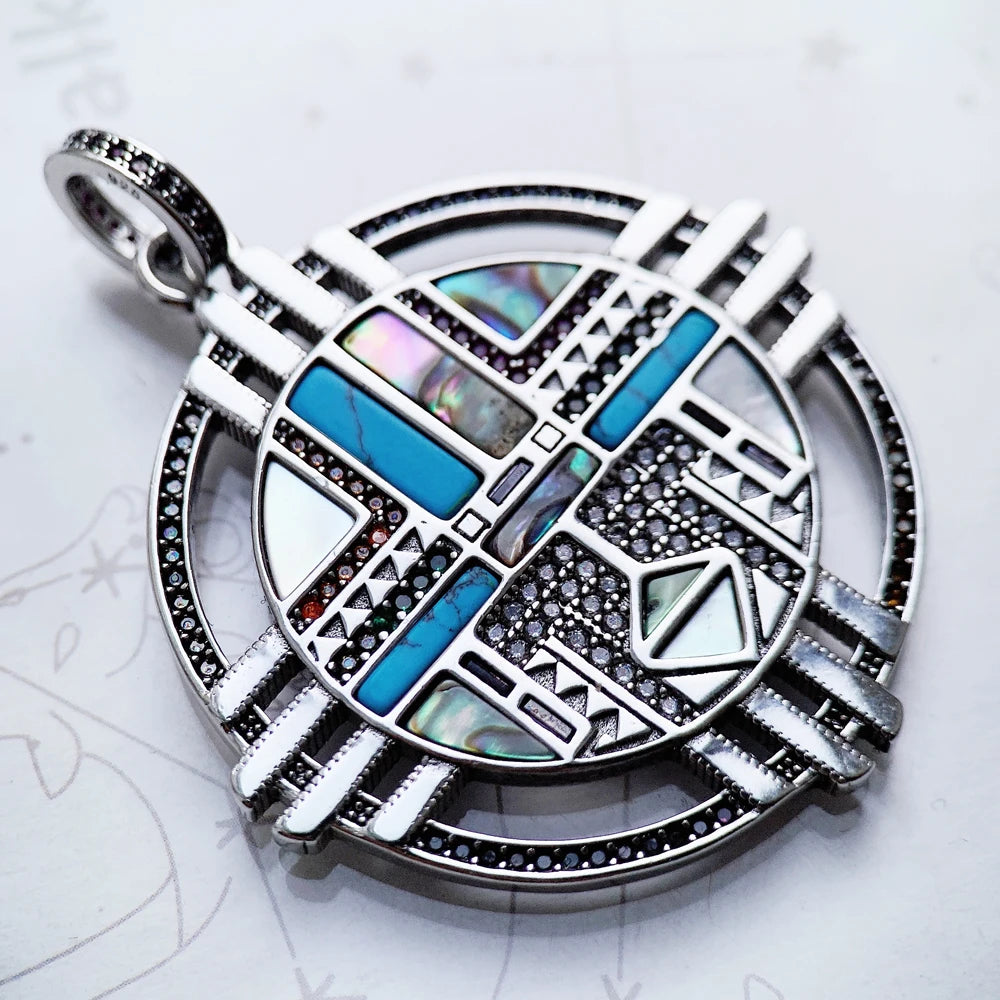 Amulet Magical Lucky Symbol Tree Flower Karma Whell Sun Bird Butterfly Pendants Jewelry 925 Sterling Silver Gift For Women Men