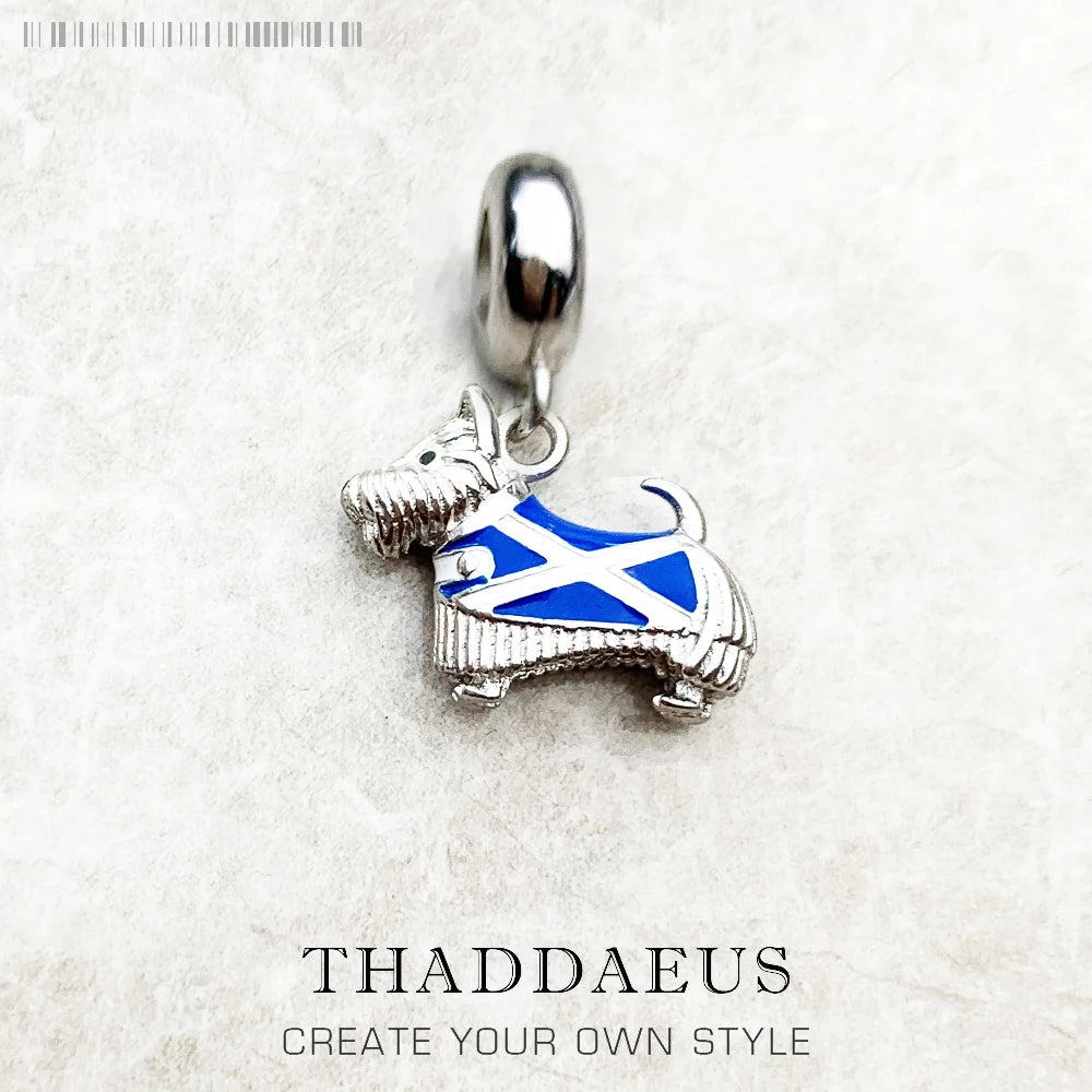 Pure 925 Sterling Silver Westie Westy Dog Scotland Animal Pendant Charms Jewelry Women Men Gift