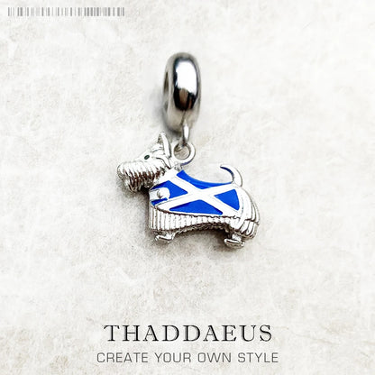 Pure 925 Sterling Silver Westie Westy Dog Scotland Animal Pendant Charms Jewelry Women Men Gift
