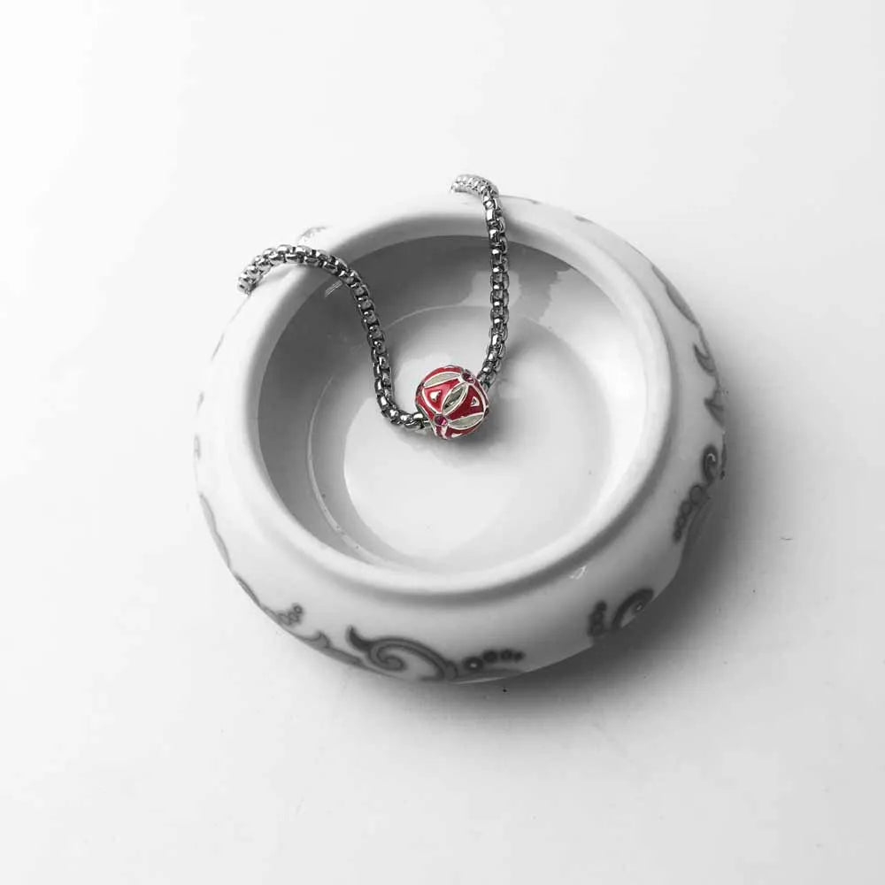 Beads Red Scale 925 Sterling Silver Gift For Women Men Europe Karma Charms Jewelry Accessories