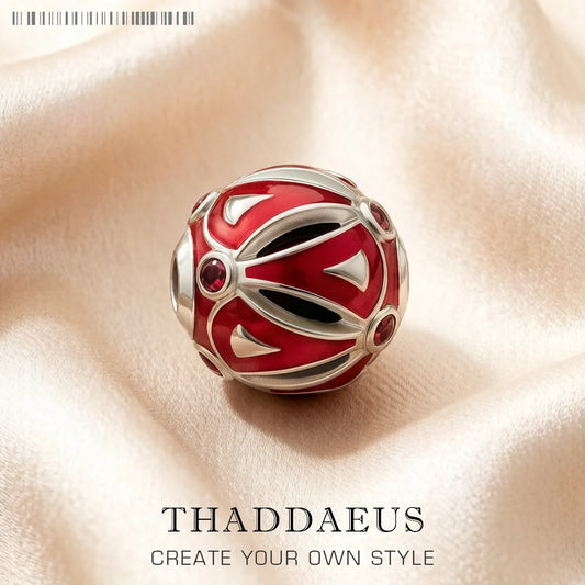 Beads Red Scale 925 Sterling Silver Gift For Women Men Europe Karma Charms Jewelry Accessories