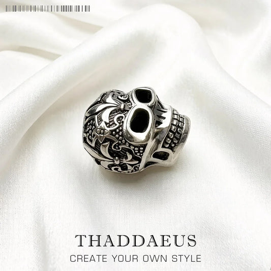Beads Fleur-de-lis Lily Skull Rebel Street 925 Silver Europe Karma Jewelry Accessories