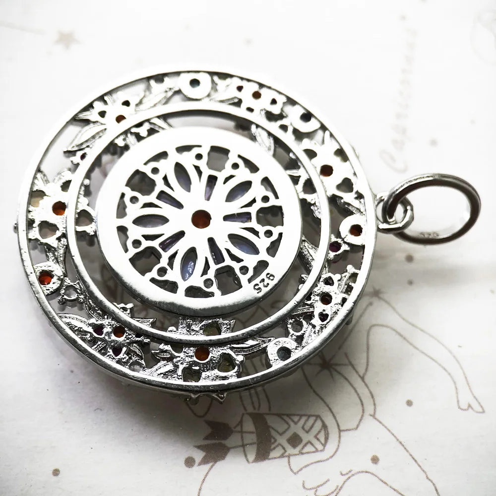 Amulet Magical Lucky Symbol Tree Flower Karma Whell Sun Bird Butterfly Pendants Jewelry 925 Sterling Silver Gift For Women Men