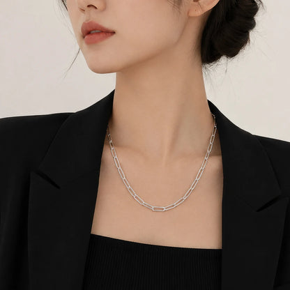 Charm Necklace Link Chain Winter New Fashion Jewelry Europe 925 Sterling Silver Gift For Women Men