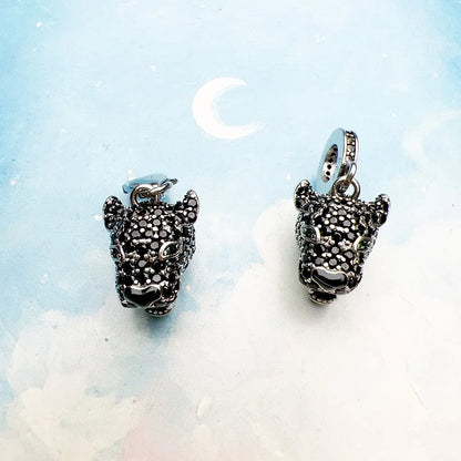 New Black Cat Pendant Lucky Charm Mystical Predator Gift For Women Men Summer 925 Sterling Silver Punk Jewelry