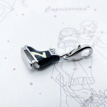 Dangle Charm Pendant Ice Skates For Women Men 925 Sterling Silver Sport Brand New Gift