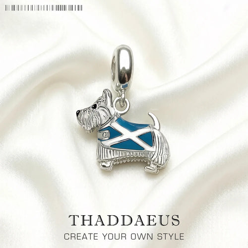 Pure 925 Sterling Silver Westie Westy Dog Scotland Animal Pendant Charms Jewelry Women Men Gift