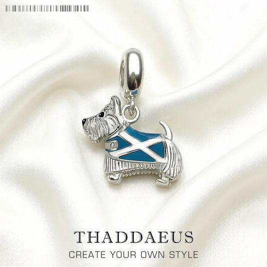 Pure 925 Sterling Silver Westie Westy Dog Scotland Animal Pendant Charms Jewelry Women Men Gift