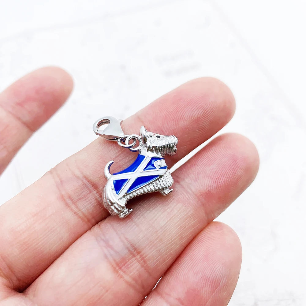 Pure 925 Sterling Silver Westie Westy Dog Scotland Animal Pendant Charms Jewelry Women Men Gift