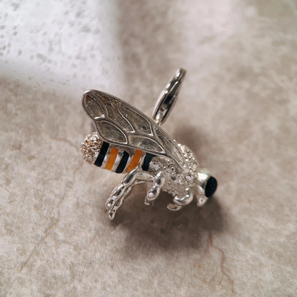 Real 925 Sterling Silver Fashion Jewelry Lovely Honey Bee Pendant Charm For Women Drop Shipping Wholesale