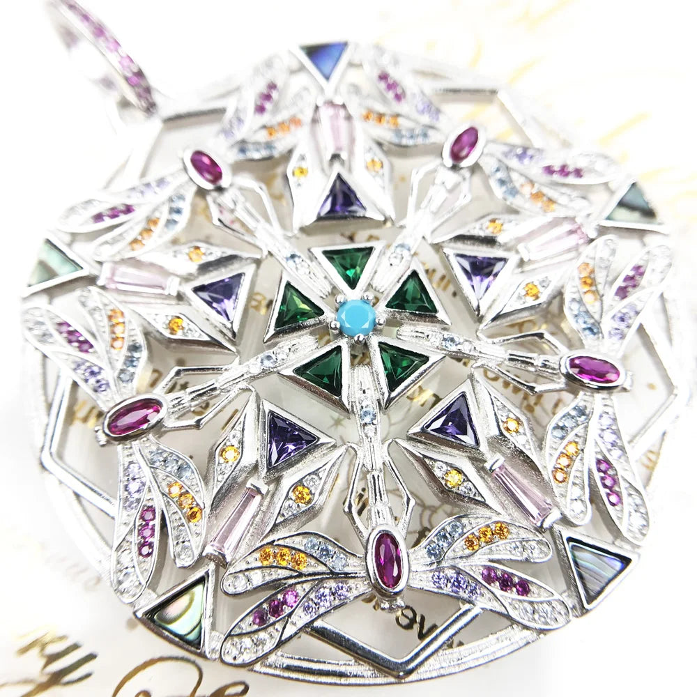 Amulet Magical Lucky Symbol Tree Flower Karma Whell Sun Bird Butterfly Pendants Jewelry 925 Sterling Silver Gift For Women Men