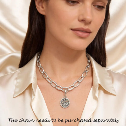 Charm Pendant Disc Tropical Holiday Palm Trees New European Summer Fun Jewelry Gift For Women Men 925 Sterling Silver