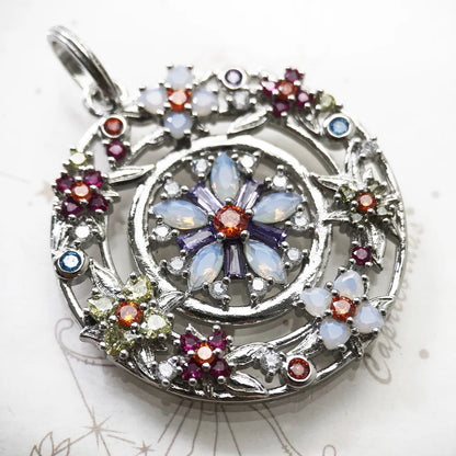 Amulet Magical Lucky Symbol Tree Flower Karma Whell Sun Bird Butterfly Pendants Jewelry 925 Sterling Silver Gift For Women Men