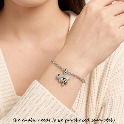 Real 925 Sterling Silver Fashion Jewelry Lovely Honey Bee Pendant Charm For Women Drop Shipping Wholesale
