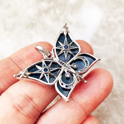 Amulet Magical Lucky Symbol Tree Flower Karma Whell Sun Bird Butterfly Pendants Jewelry 925 Sterling Silver Gift For Women Men