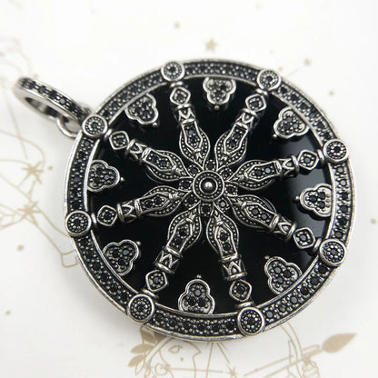 Amulet Magical Lucky Symbol Tree Flower Karma Whell Sun Bird Butterfly Pendants Jewelry 925 Sterling Silver Gift For Women Men