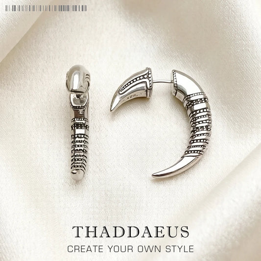 Earring Claw New Vintage 925 Sterling Silver Gift For Women High Quality Fine Jewelry