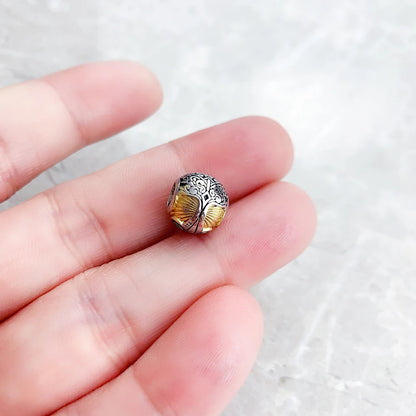 Bead Love Tree Gold, 925 Sterling Silver European DIY Jewelry Accessorie Lucky Charm Gift For Women Men