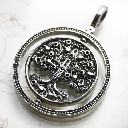 Amulet Magical Lucky Symbol Tree Flower Karma Whell Sun Bird Butterfly Pendants Jewelry 925 Sterling Silver Gift For Women Men