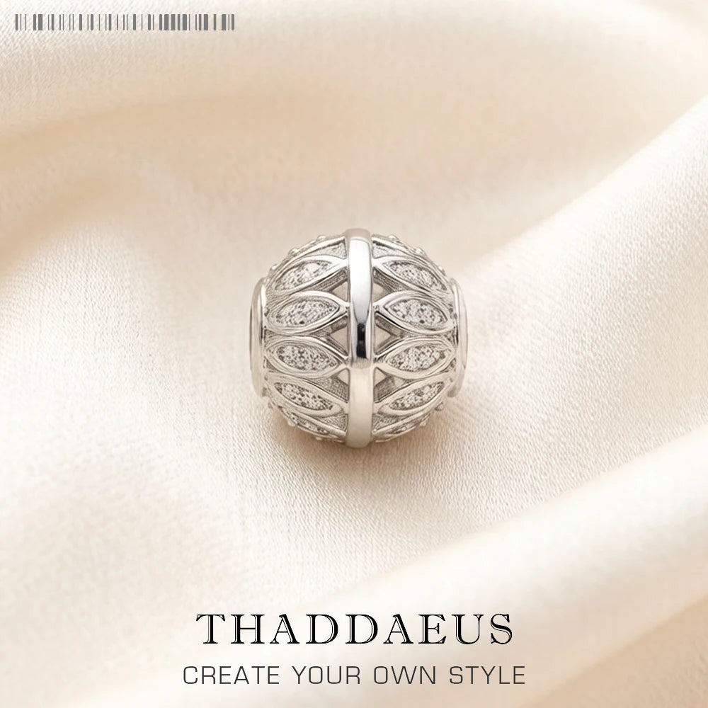 Bead Leaves 925 Sterling Silver Romantic Gift For Women Europe Feminine Karma Charms Jewelry Accessories