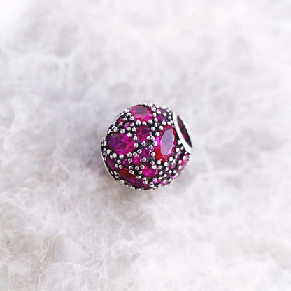Beads Red Fire New Europe European DIY Jewelry 925 Sterling Silver Accessorie Gift For Women
