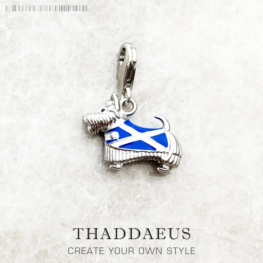 Pure 925 Sterling Silver Westie Westy Dog Scotland Animal Pendant Charms Jewelry Women Men Gift